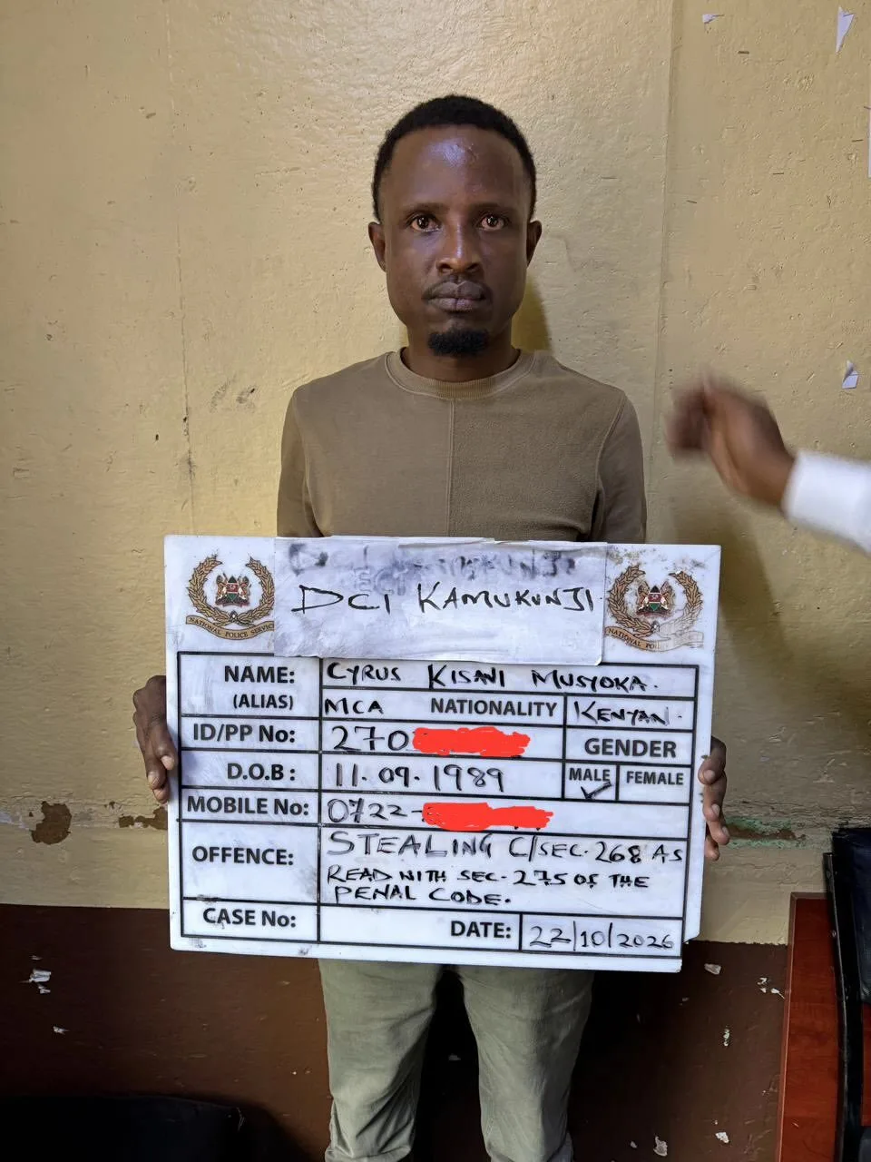 Kitui MCA arrested over alleged Nairobi CBD phone thefts