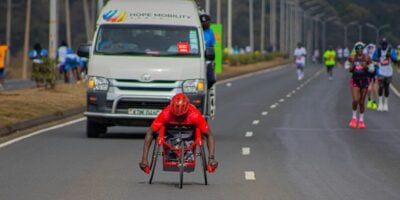 South Sudan-born paraplegic raises millions in historic race at StanChart Marathon