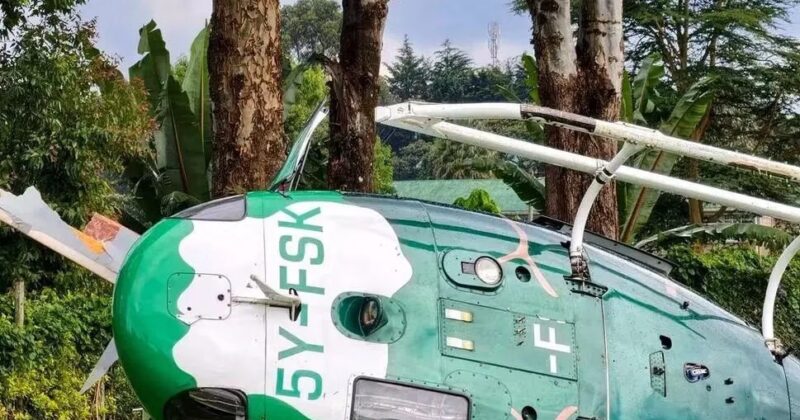 KFS helicopter crashes at Kericho golf club, five escape unhurt