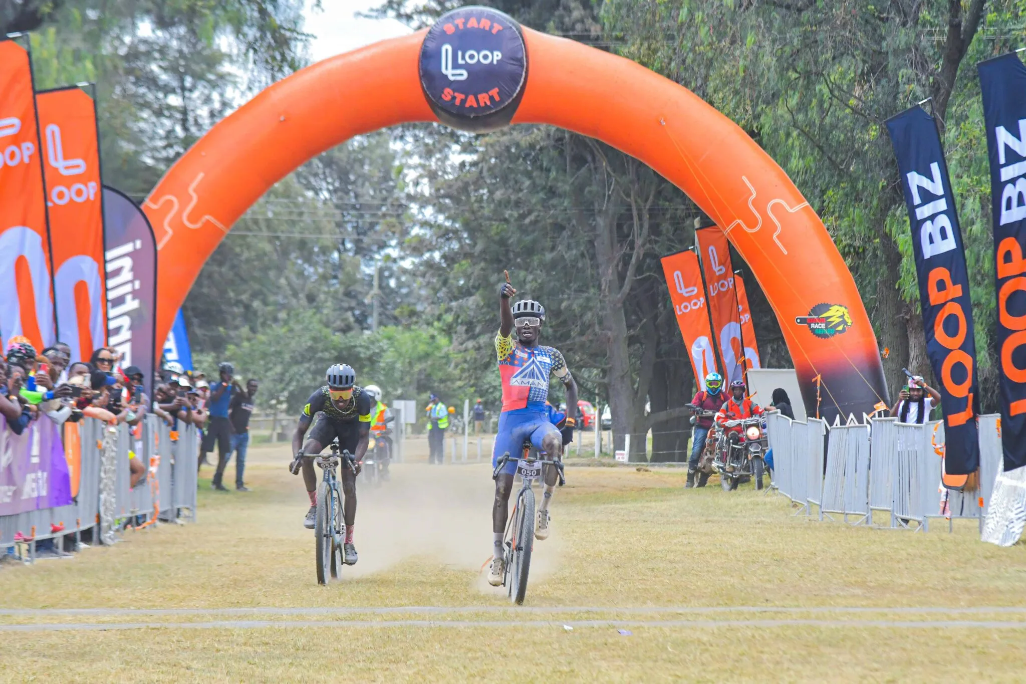 Masiga, Schleck Lead International Charge at LOOP Safari Gravel Series in Nanyuki