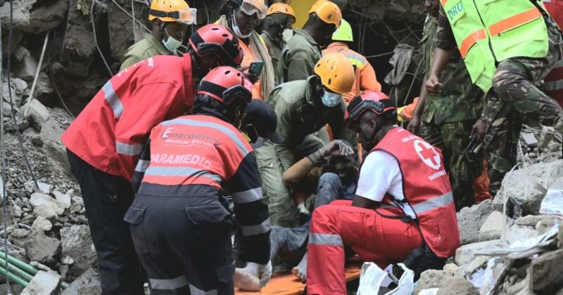 Eastleigh Building Collapse: Trapped Man Rescued After Hours of Search, Taken to KNH