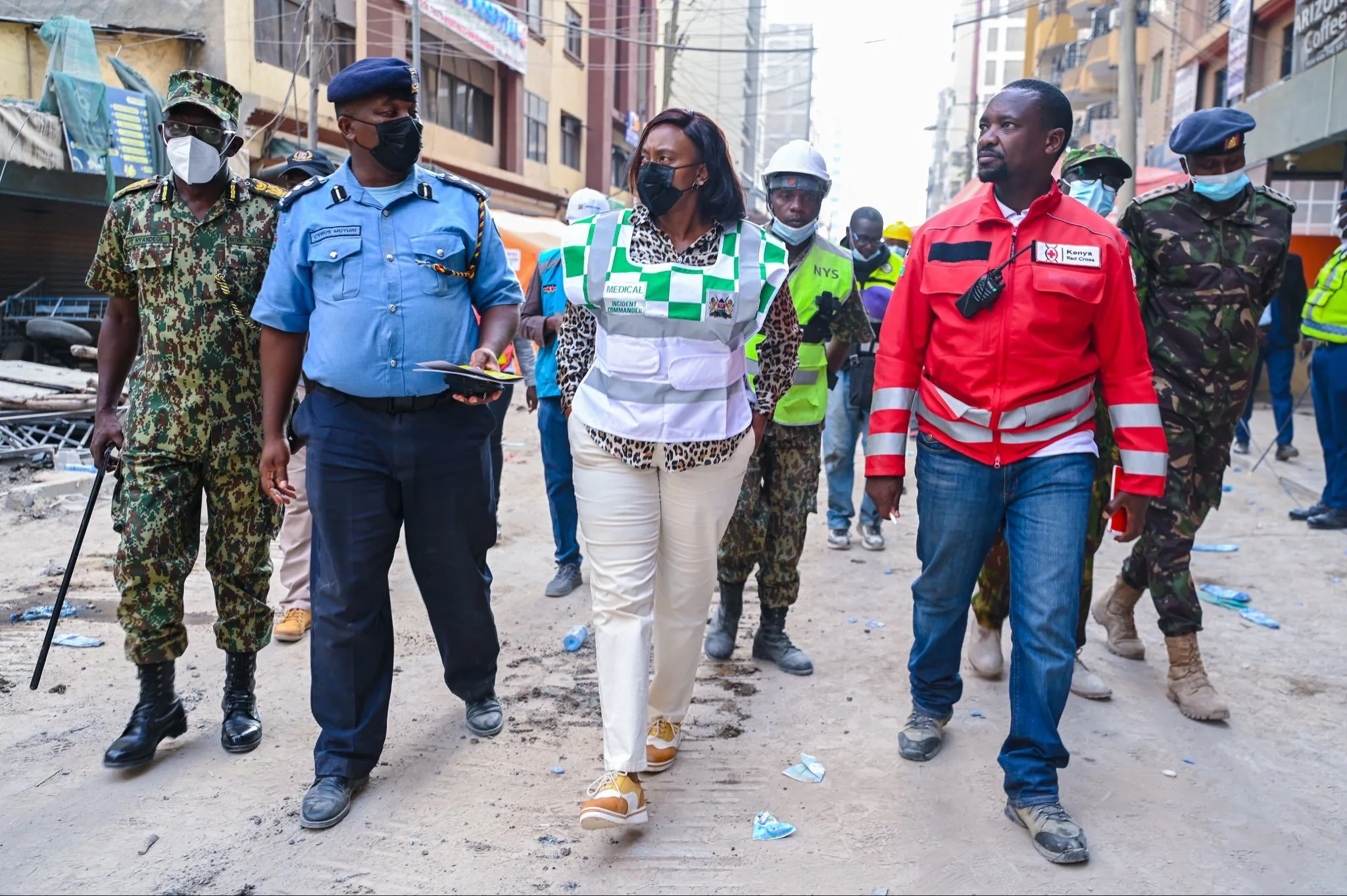 Health Ministry Sets Up 24-Hour Medical Desk at Eastleigh Building Collapse Scene