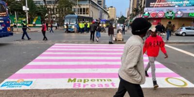Nairobi paints three zebra crossings pink in breast cancer awareness campaign