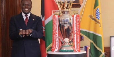 Sakaja welcomes EPL Trophy to City Hall as Nairobi Steps up efforts to become sporting powerhouse