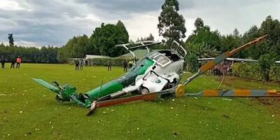 KFS helicopter crashes at Kericho golf club, five escape unhurt
