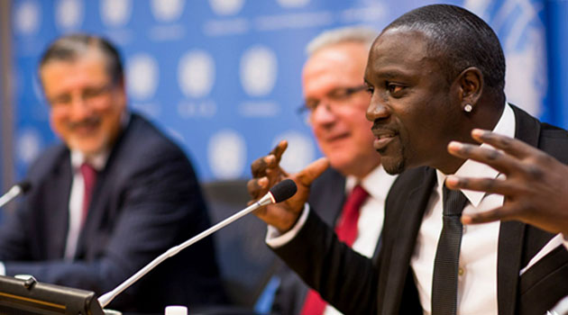 Musician Akon electrifying African Villages