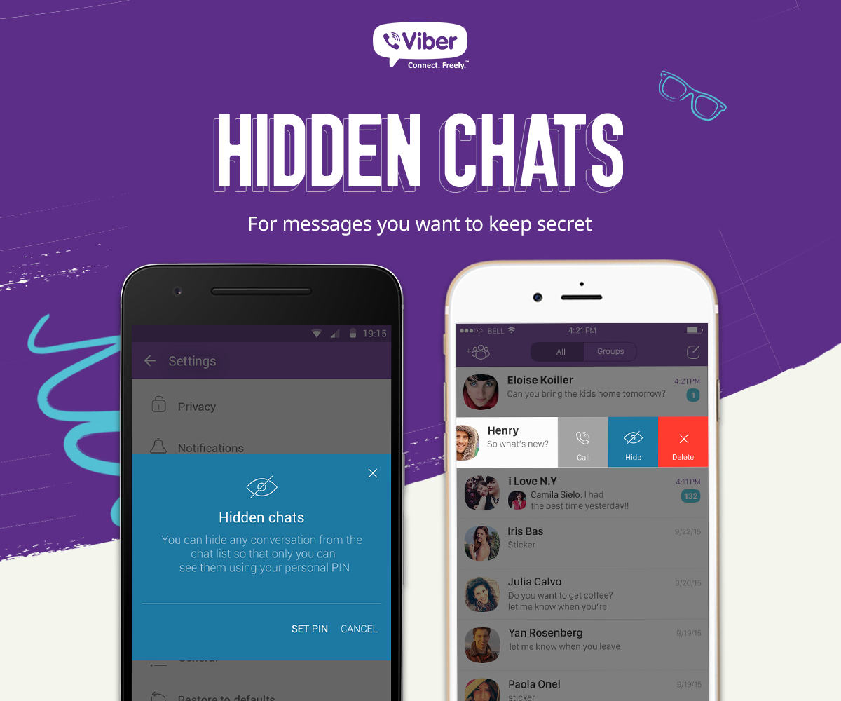Viber now includes end-to-end encryption and hidden chats feature