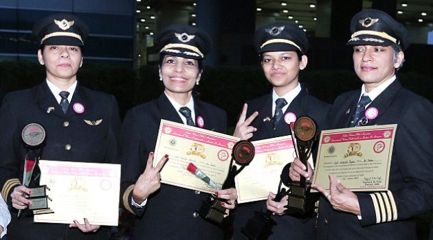 Air India claims record with all-female round-world flight