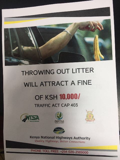 You won’t be charged Sh10,000 for littering, NEMA confirms