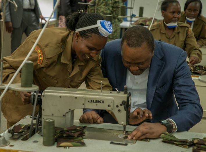President Kenyatta directs uniforms of security forces to be made at NYS Institute