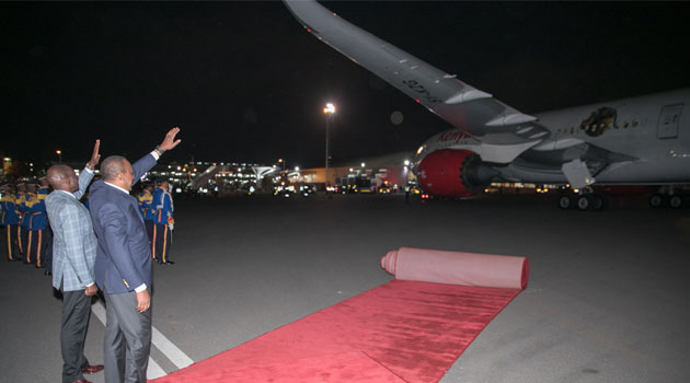 Historic moment as President Kenyatta flags off inaugural direct flight to the US