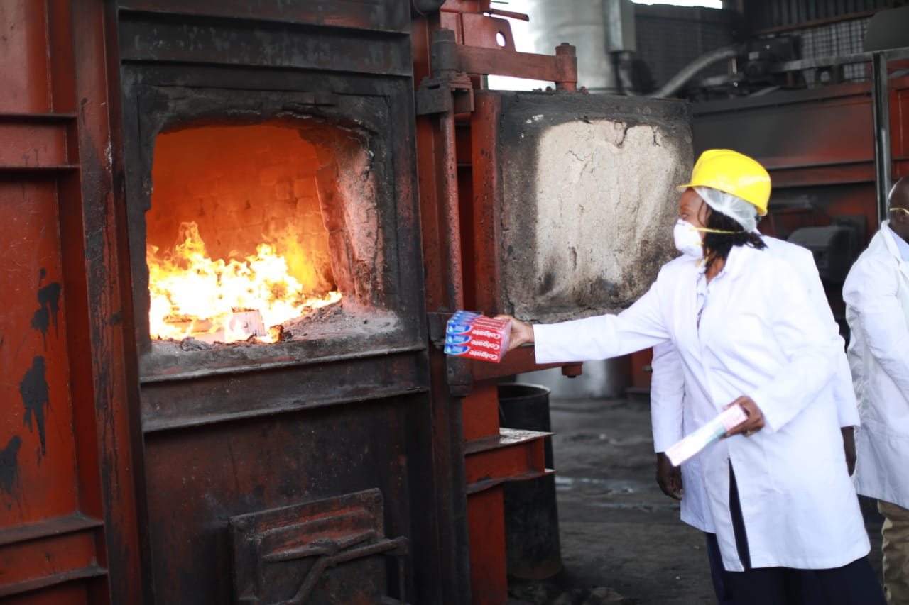 Anti-Counterfeit Authority destroys an assortment of goods worth Sh27mn in Athi River