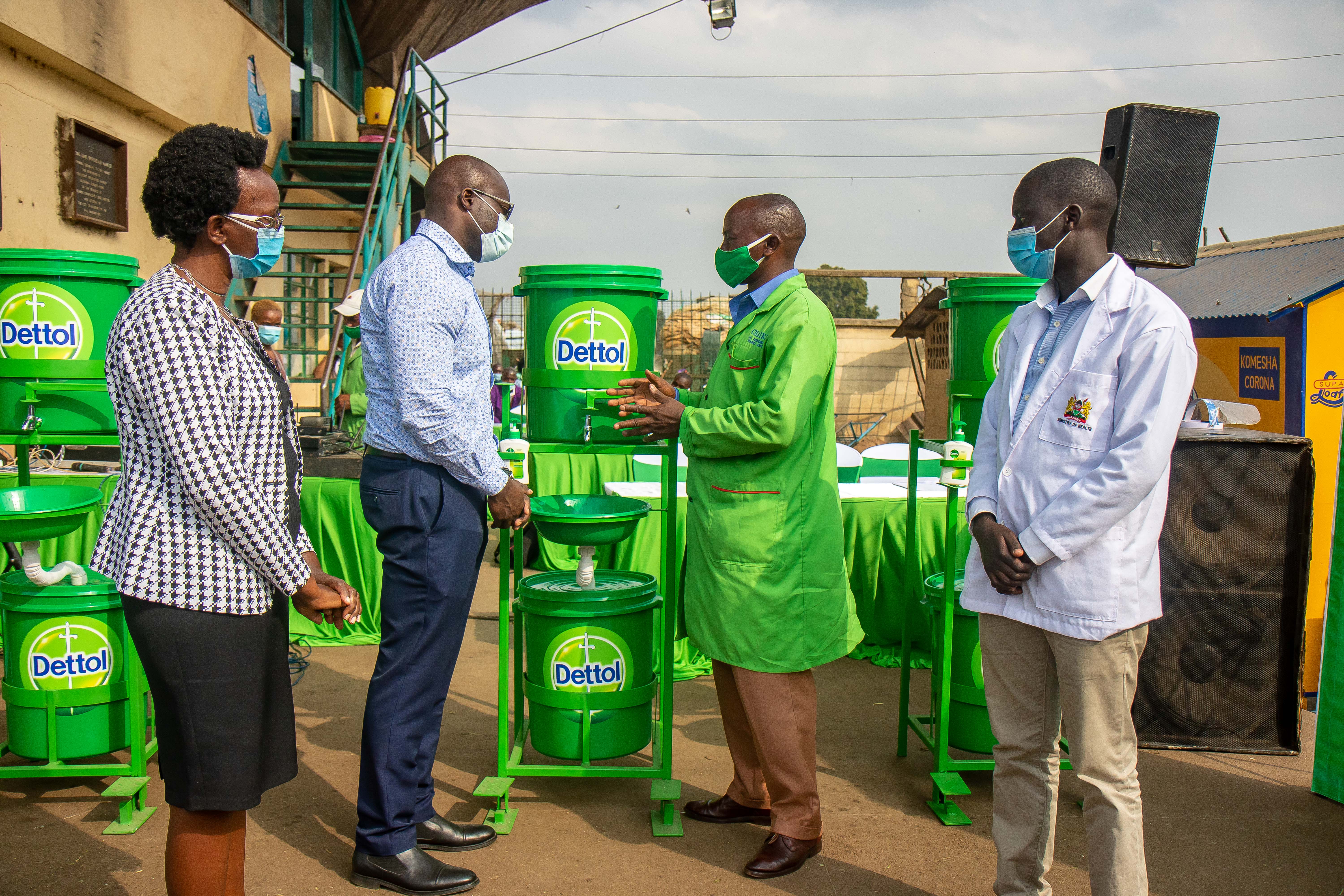 Dettol rolls out handwashing units at popular markets across Nairobi to combat COVID-19