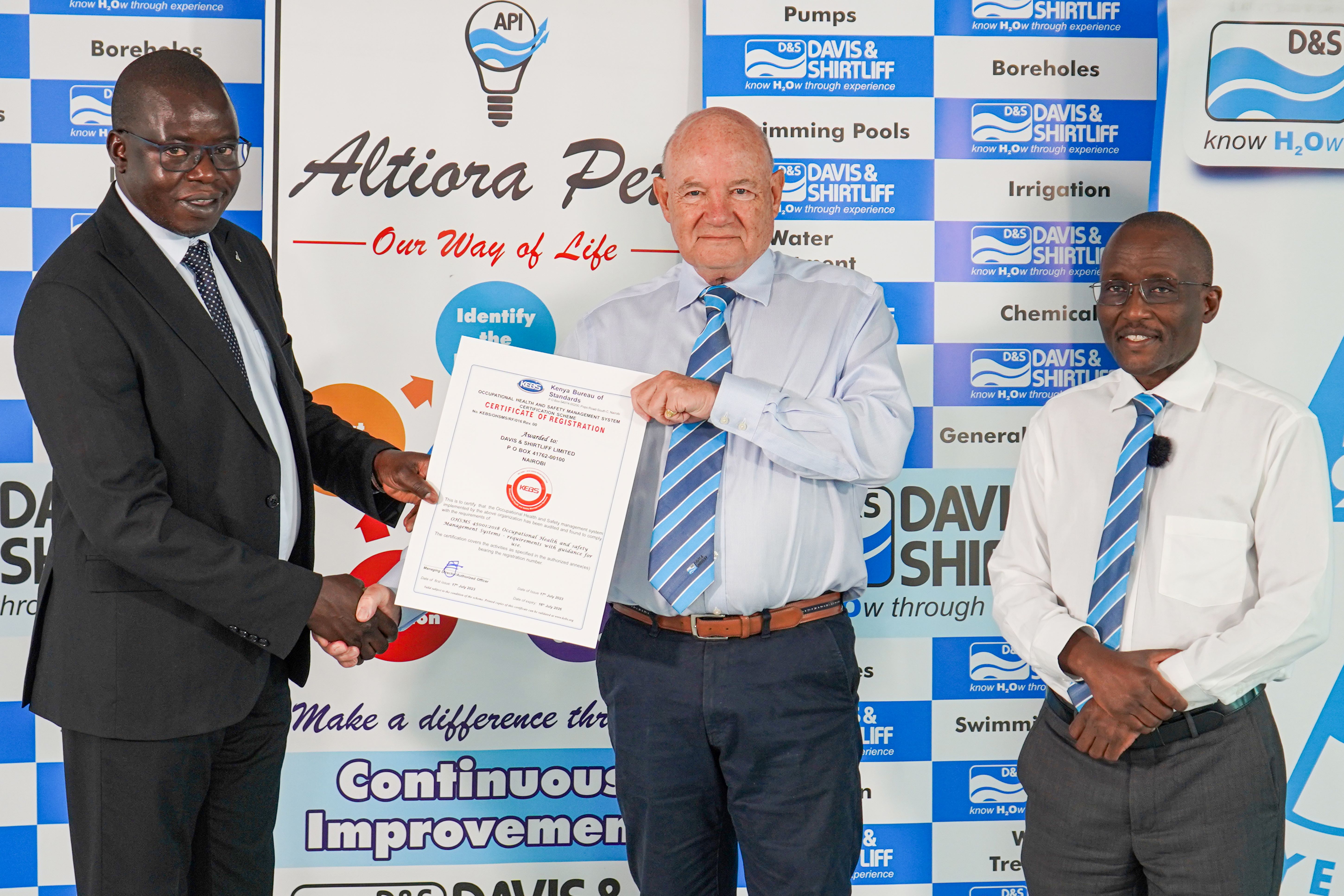 Davis & Shirtliff receives Integrated Management System certification