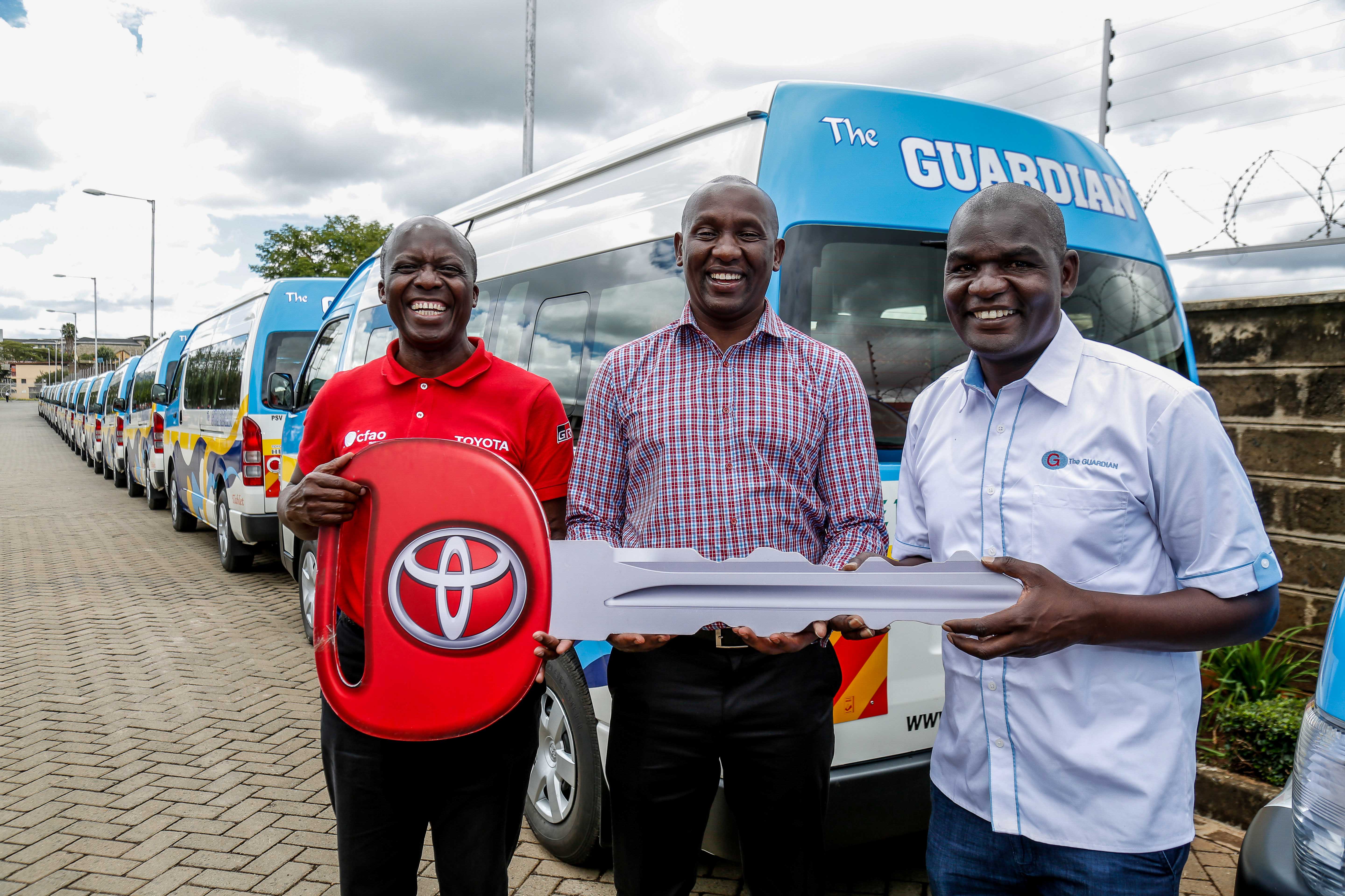 CFAO Motors Kenya implores PSVs to maintain road safety as it delivers 30 brand New Toyota Hiace vans The Guardian Coaches to boost festive season travel