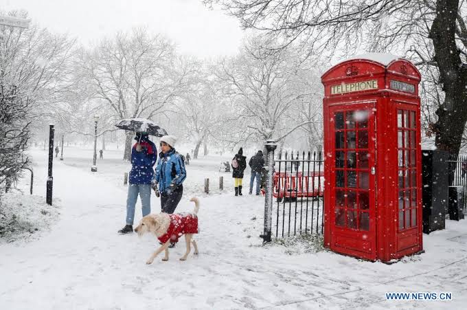 Big chill affects travel, matches in UK