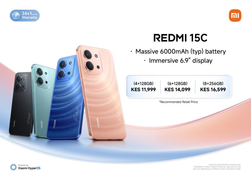 Xiaomi unveils Redmi 15C in Kenya with 6000mAh battery