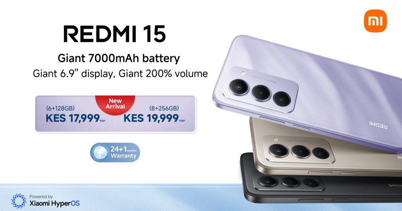 Xiaomi unveils Redmi 15 in Kenya With 7,000mAh battery, 6.9” display