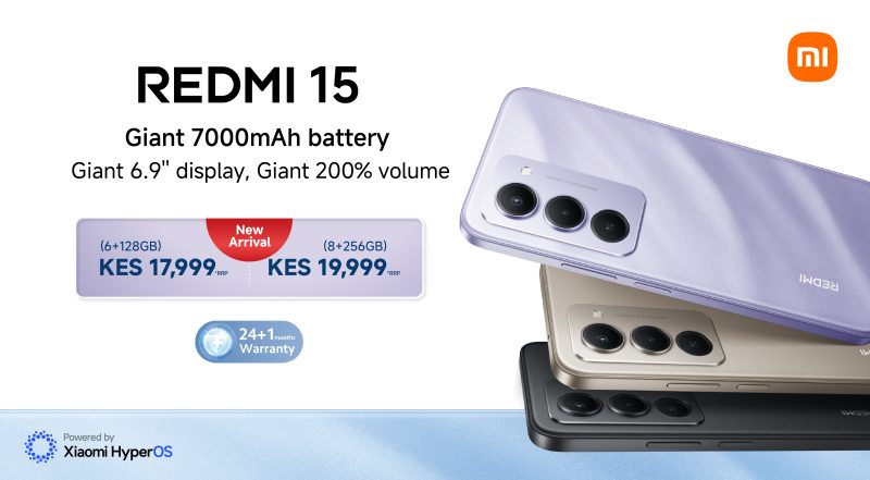 Xiaomi unveils Redmi 15 in Kenya With 7,000mAh battery, 6.9” display