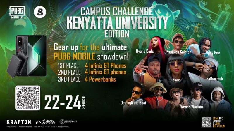 PUBG MOBILE, Oraimo, Boomplay partner for Kenyatta University campus tour