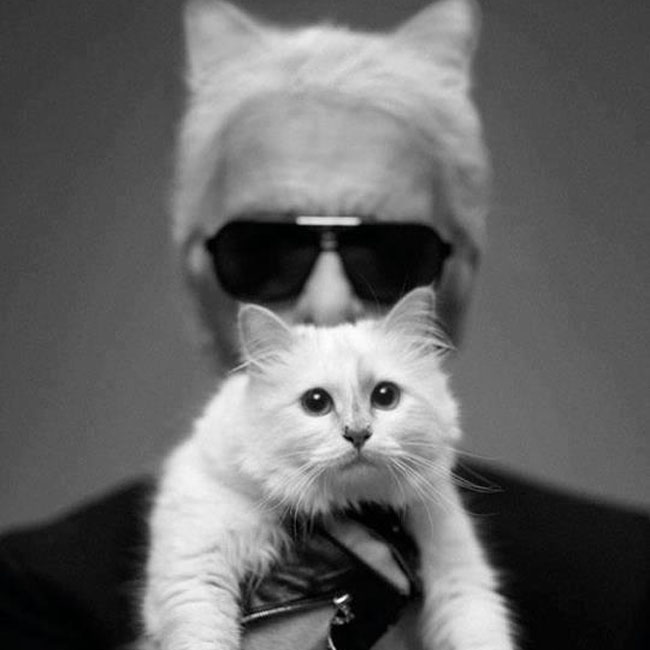Karl Lagerfeld and Choupette