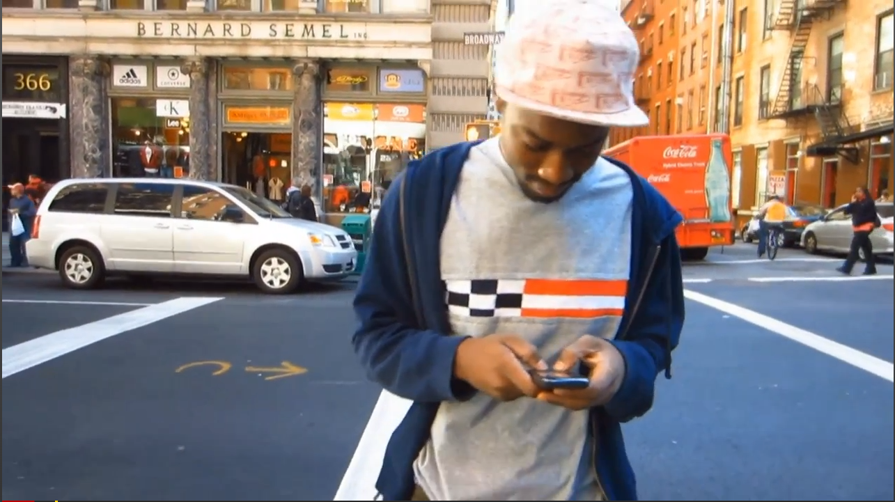 texting and walking