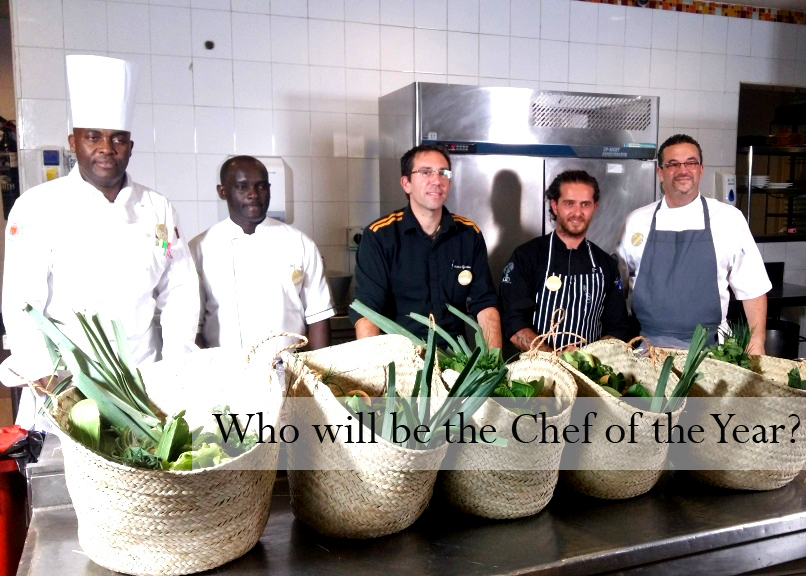 (from Left) Chefs Roy Kinyua, Joseph Anusu, Antoin Gasnier, Doxis Bakris, and Mohsine Korich