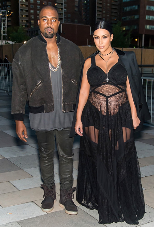 NEW YORK, NY - SEPTEMBER 11:  Kanye West and Kim Kardashian West are seen arriving at the Givenchy fashion show during Spring 2016 New York Fashion Week  on September 11, 2015 in New York City.  (Photo by Gilbert Carrasquillo/FilmMagic)