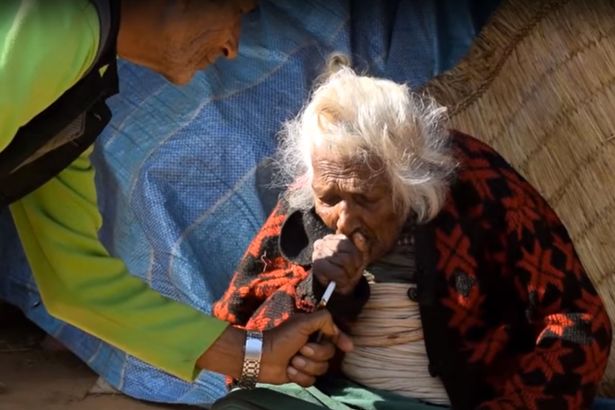 smoking granny