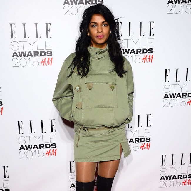 ?MANDATORY BYLINE: Jon Furniss / Corbis The Elle Style Awards 2015 held at the Sky Garden in London on Tuesday Feb. 24, 2015. Pictured: M.I.A. Ref: SPL961126  240215   Picture by: Jon Furniss/Corbis Splash News and Pictures Los Angeles:310-821-2666 New York:212-619-2666 London:870-934-2666 photodesk@splashnews.com 