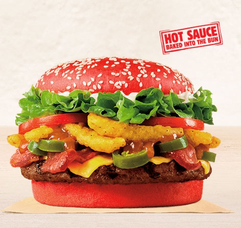 hot sauce baked in bun burger