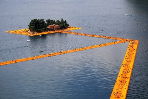 Christo's floating orange walkway