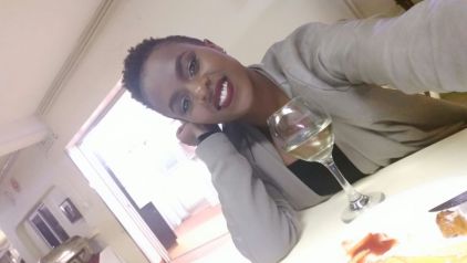 A selfie at a restaurant