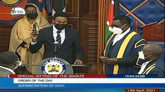 Abdulkadir Haji sworn in as Garissa Senator