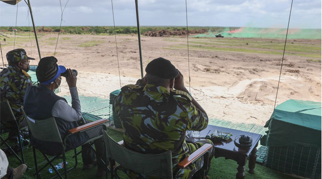 President Kenyatta visits multi-agency security team in Boni Forest