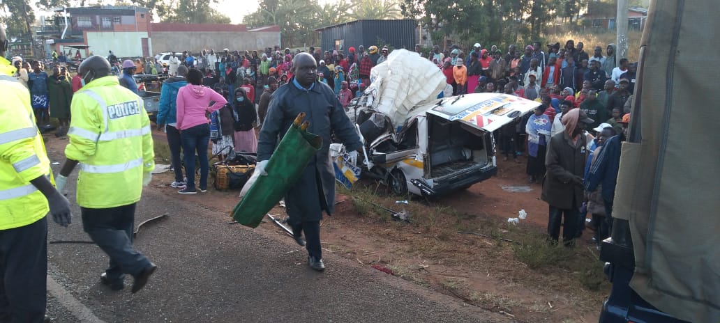 8 dead in Webuye accident after matatu rammed into stationary lorry