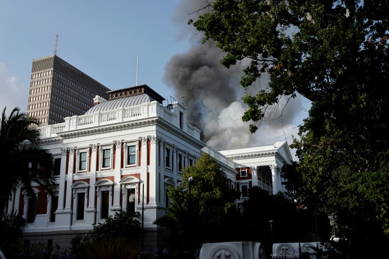 BREAKING: Fire at South African parliament in Cape Town