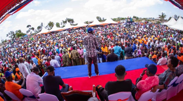 Raila fights off State project tag as he seeks support in coast region
