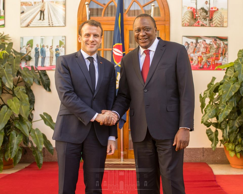 President Kenyatta Congratulates Macron On Re-election