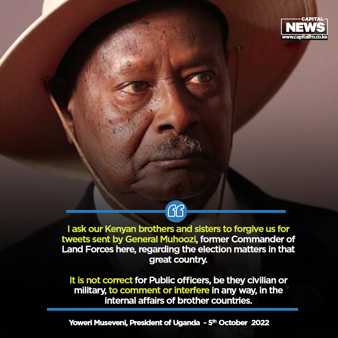 Museveni apologises over son Muhoozi’s Kenya invasion comments