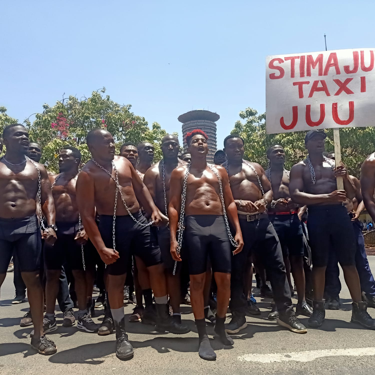 Half naked comedian Eric Omondi arrested while leading protest outside Parliament