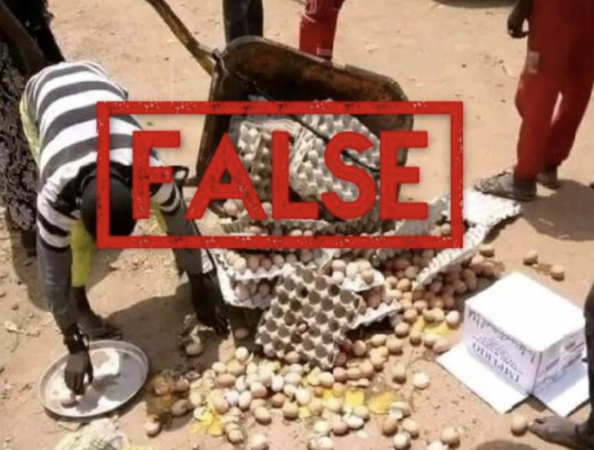 FACT CHECK: Old image of hawker’s broken eggs falsely linked to boycott call in Kenya