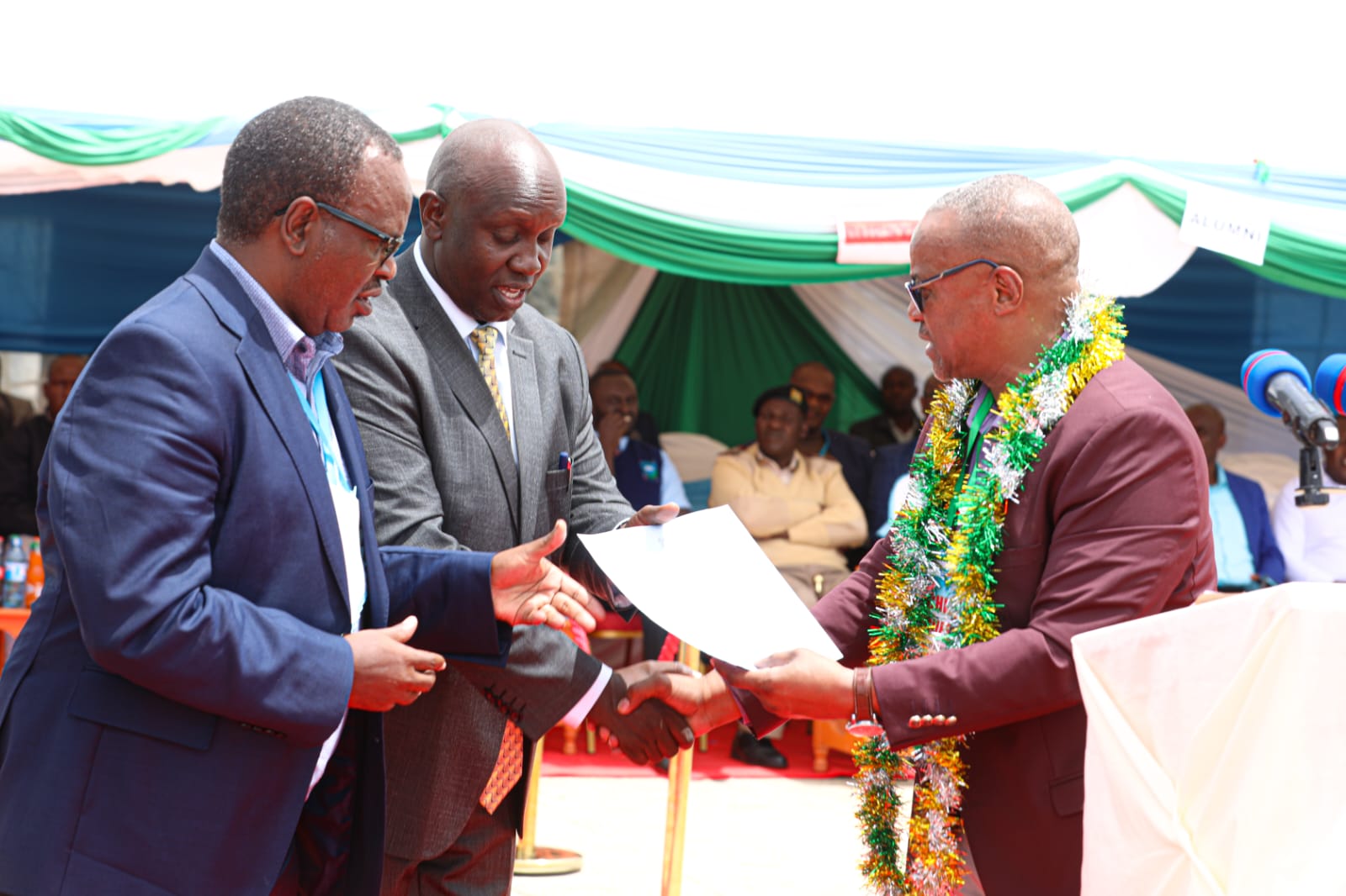 Lands CS Njeru presides over prize-giving at his former school