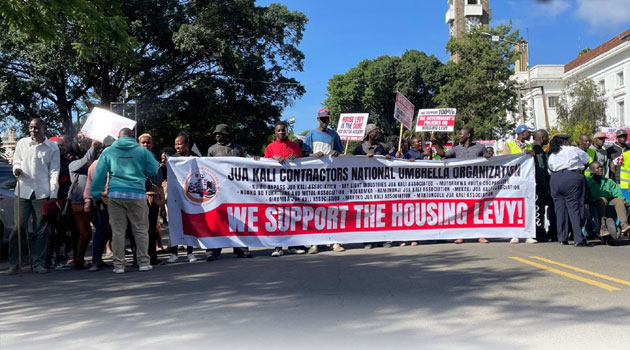 Jua Kali contractors, slum-based lobbies stage pro-Housing Levy protests