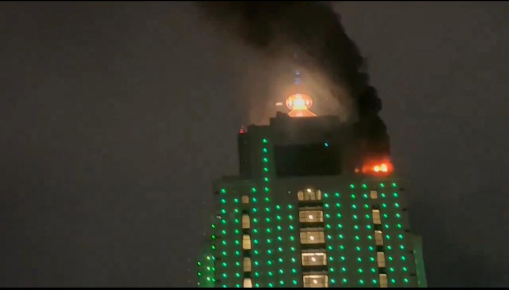 Fire Erupts at Old Mutual Tower Following New Year Fireworks Display but quickly put out