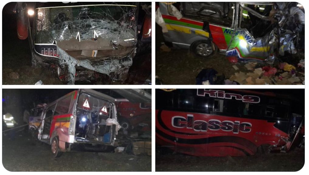 15 people dead in bus-matatu collission on Nakuru-Eldoret highway