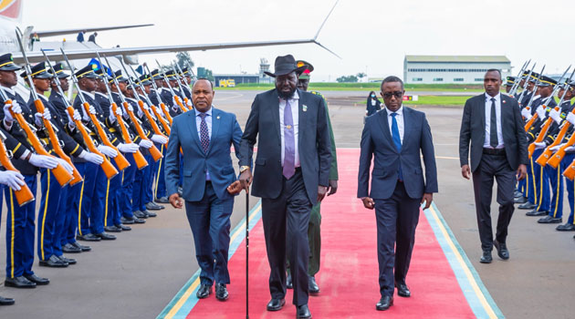 Kiir begins regional visit in Rwanda as Kigali-Kinshasa tiff escalates