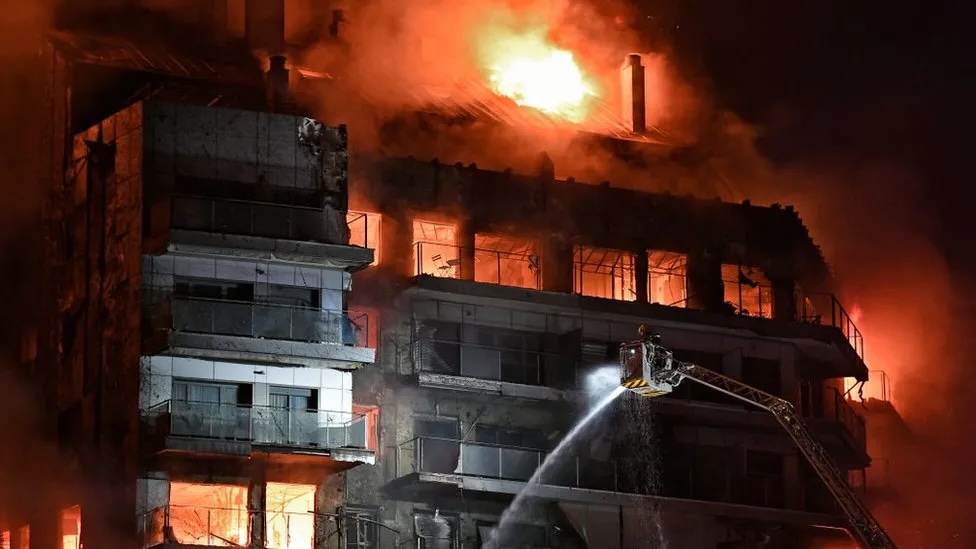 At least four killed as blaze engulfs apartment blocks in Spain