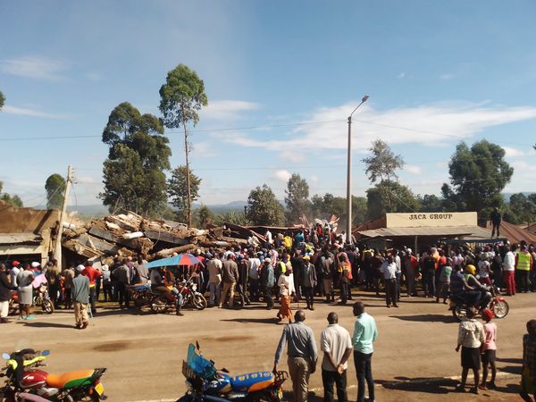 Rescue operation underway for several people trapped in Nyamira building collapse