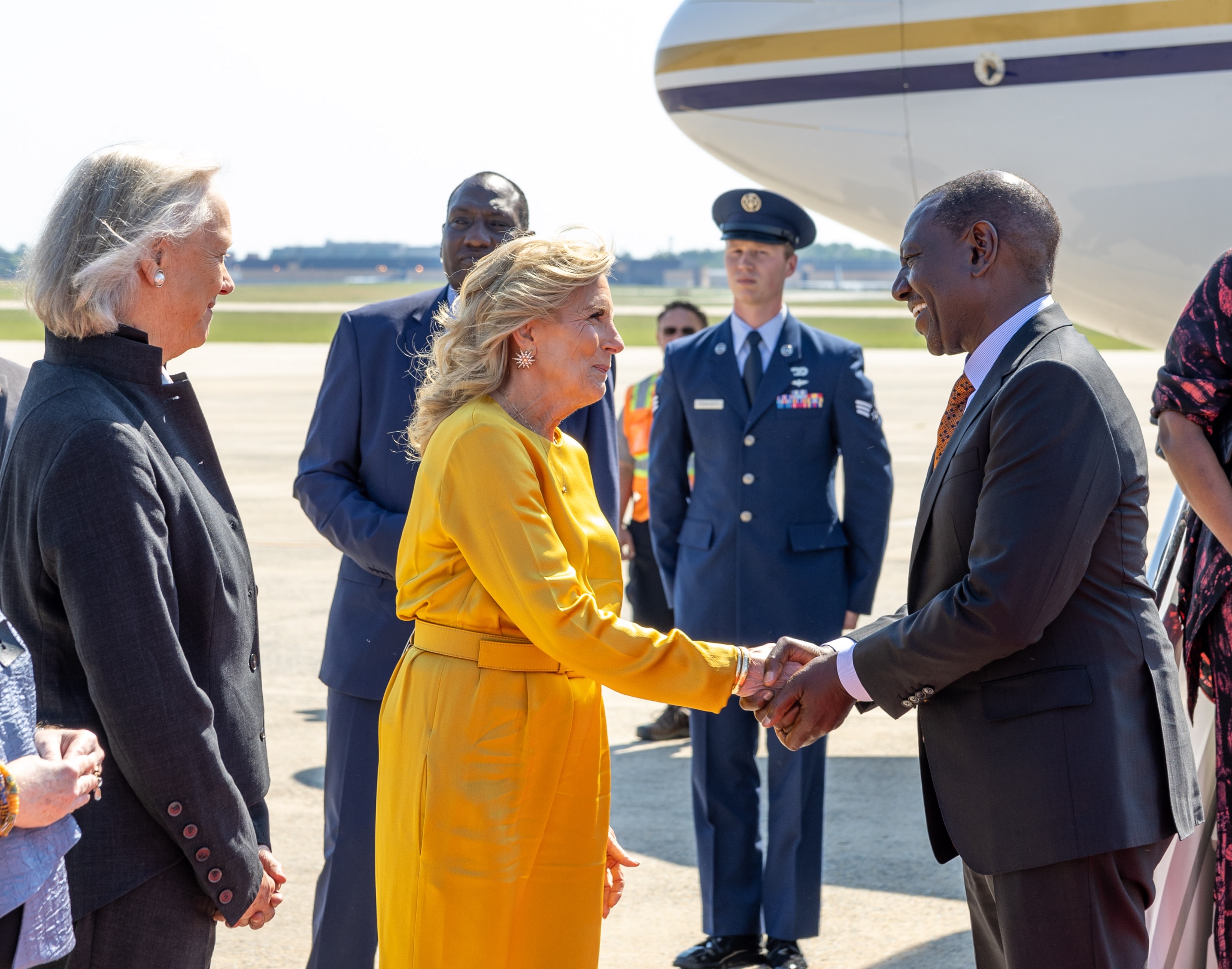President Ruto arrives in Washington D.C, received by Jill Biden
